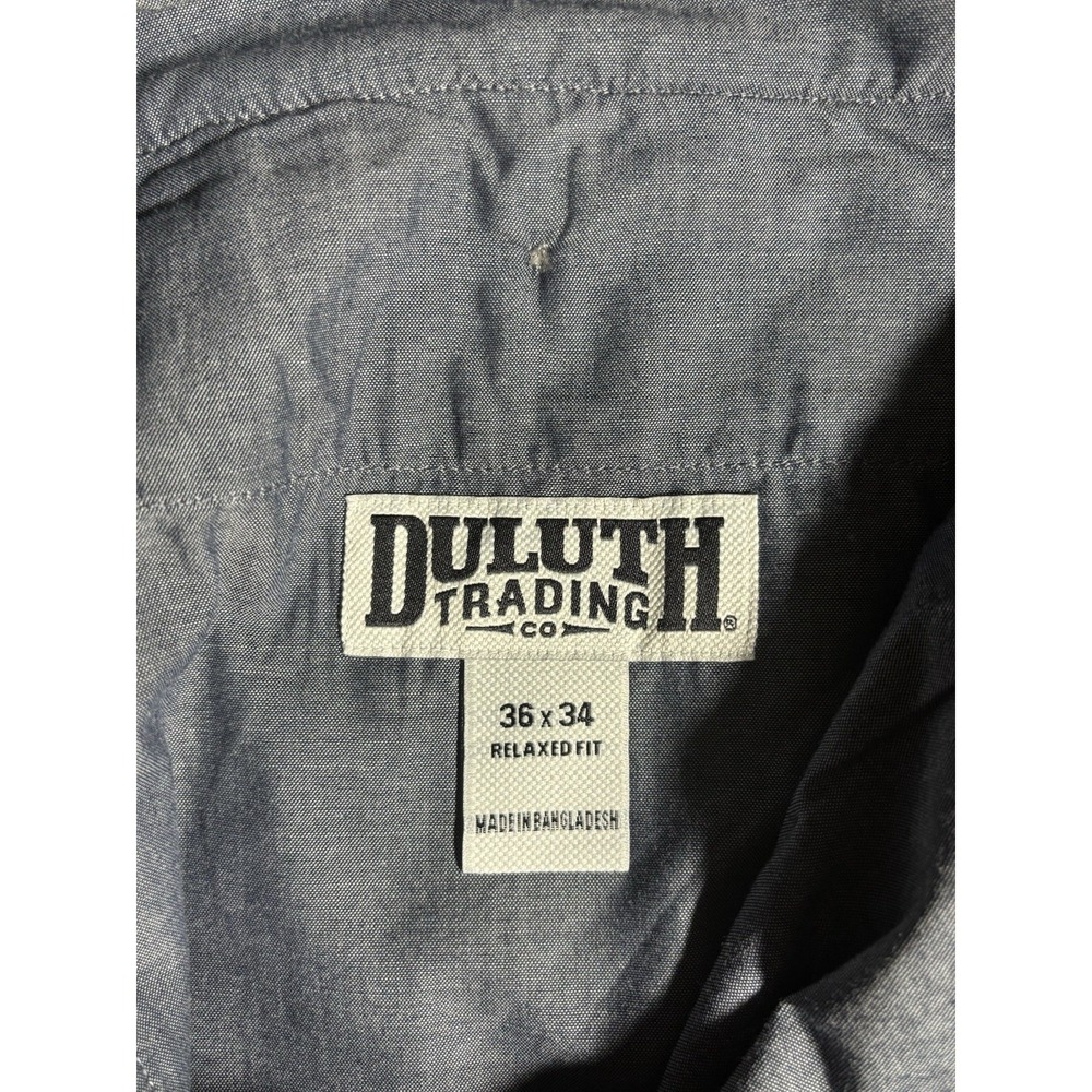 Duluth Trading Carpenter Pants Gray Relaxed Fit 36x34 New Roomy Utility Fit - Picture 3 of 9